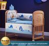 Movable Solid Wood Baby Crib & Rocking Cradle