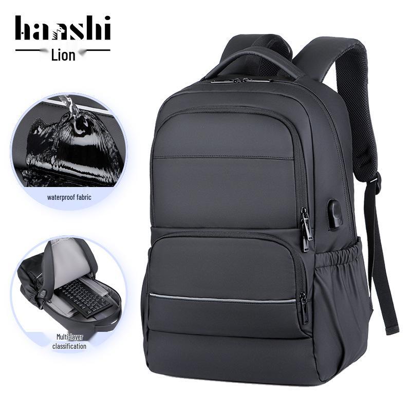 Men's Large-Capacity Waterproof Commuter Backpack for Business, Travel, and School