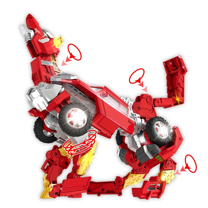 New Big Carbot Transformation Robot Toys Action Figures Two Mode Deformation Car Police Wolf Toy for Children Gift