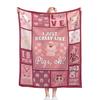 Cute Pig Blanket for Girl Boy I Just Really Like Pigs Throw Blanket Pig Stuff Super Soft Cozy Plush Fleece Fuzzy Pink Pig Flanne