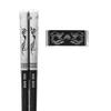 304 Stainless Steel Chopsticks & Rests Gift Set with Laser Black and White Logo