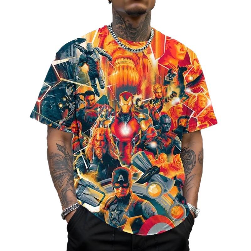 

Adult Marvel Avengers Alliance 3D Printed Men s T-Shirt for Street Casual Fashion, Breathable and Top S