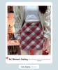 Women's High Waist Woolen Red Plaid A-Line Skirt - Hip-Hugging, Slimming, Autumn/Winter 2026