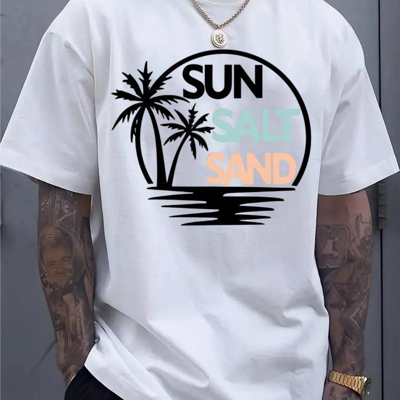 Men's fashionable round neck T-shirt