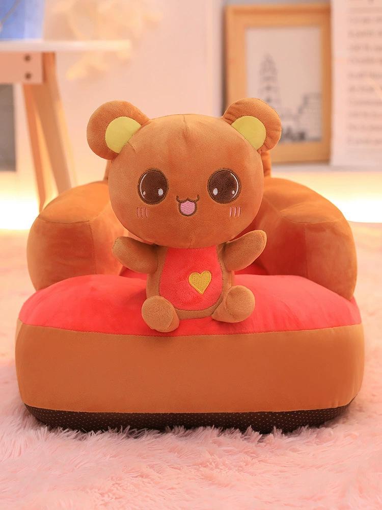 Creative Children'S Backrest Small Seat Cartoon Plush Lazy Anti-Drop Sofa Baby Learning Seat