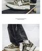 Men's 2025 Black Microfiber Skate Shoes - Versatile Thick Sole for Added Height, Soft and Stylish for Couples