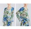 Women's Mulberry Silk Crepe De Chine Printed Beach Shirt, Vacation Top, Spring Outfit