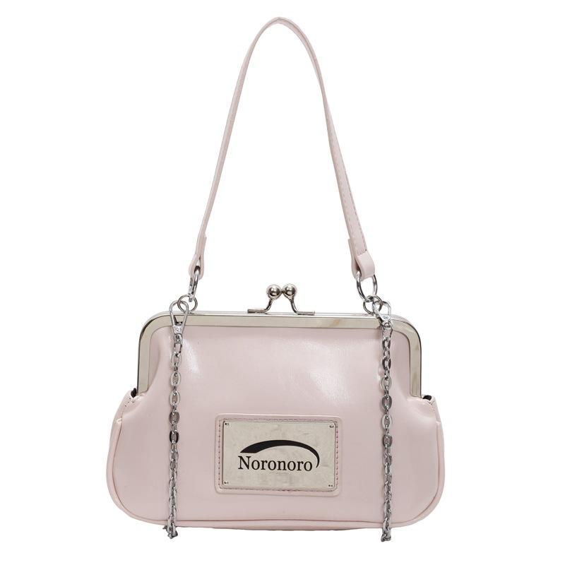 

Ручная переноска портативная сумка-ракушка весна и лето новая ретро мода трендовая повседневная локомотивный стиль на плечо сумка-мессенджер розовый