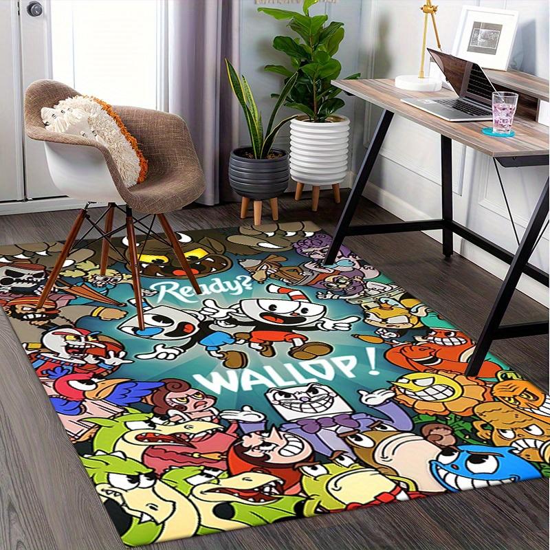 1pc Cuphead,Wallop,Ready Office Carpet Soft Polyester Non Slip Machine Washable Indoor Carpet Living