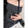 Summer's Choice: Korean Silver Flower Heart Beaded Necklace – Niche Design, Versatile Women’s Pendant Accessory.