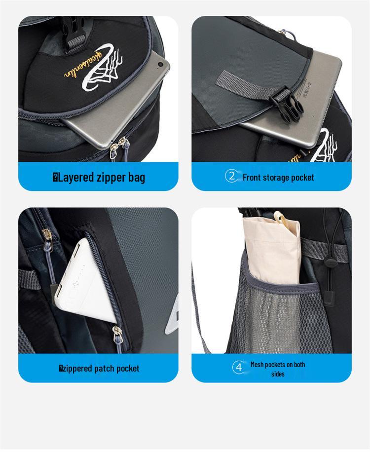 Cross-Country Mountaineering Backpack: Large Capacity, Dual Shoulder Straps, Ideal for Students, Hiking, Travel & Outdoor Sports.