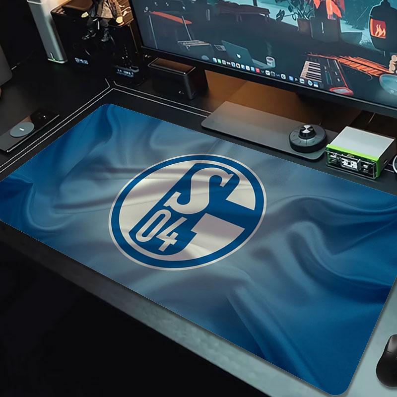 FC Schalke 04 Large Size Mouse Pad Large Gaming Table Cushion Non-slip Laptop Tablet Big Mousepad XXL Mat Mini PC Playmat With Lock edge