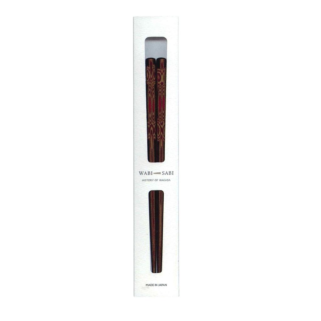 Tanaka Hashiten Takachiho Chopsticks 604411 Red 21cm Wabi-Sabi No.