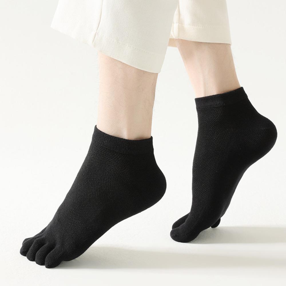 Cotton Men's Five Finger Socks Ankle Hosiery Toe Separated Socks Male Mesh Five Toes Socks Summer