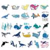 50PCS Cute Whale Stickers - Marine Life DIY Color Painting for Water Bottles and Mochi Decoration