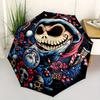 1pc Christmas Skeleton Design Durable Cartoon Folding Umbrella, Portable 3-Fold Compact Umbrella for Men and Women, Suitable for Travel or Daily