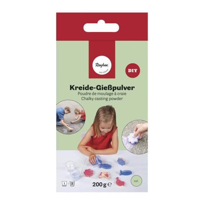 Poudre de moulage - Non spécifié - 200 g - Couleur verte - Pour enfants - Mixte