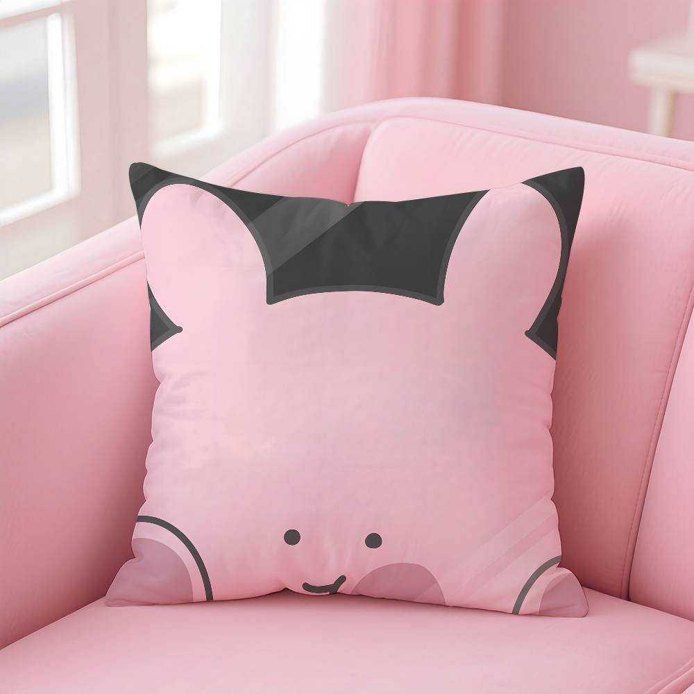 Cartoon A-Asamimichan Cute Bunny Pillow Case pattern printing pillowcase living room sofa cushion cover bedroom room decor