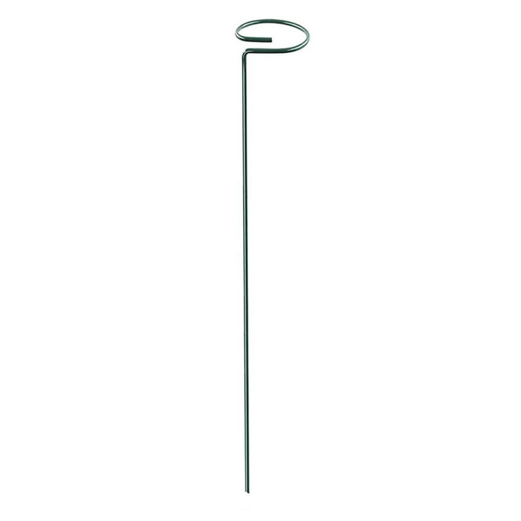 Plant Support Stake Rust Proof Dark Green Weather Proof Metal Flower Support Stake For Courtyard Garden 12 PCS