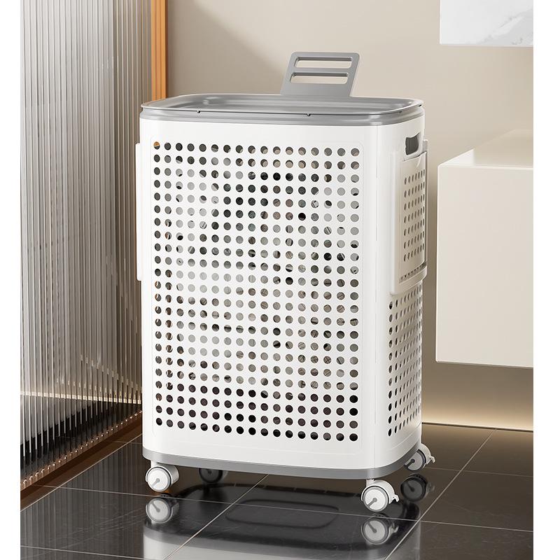 Foldable Large Laundry Basket - Movable Storage Solution Medium 58L (No Lid, No Wheels)