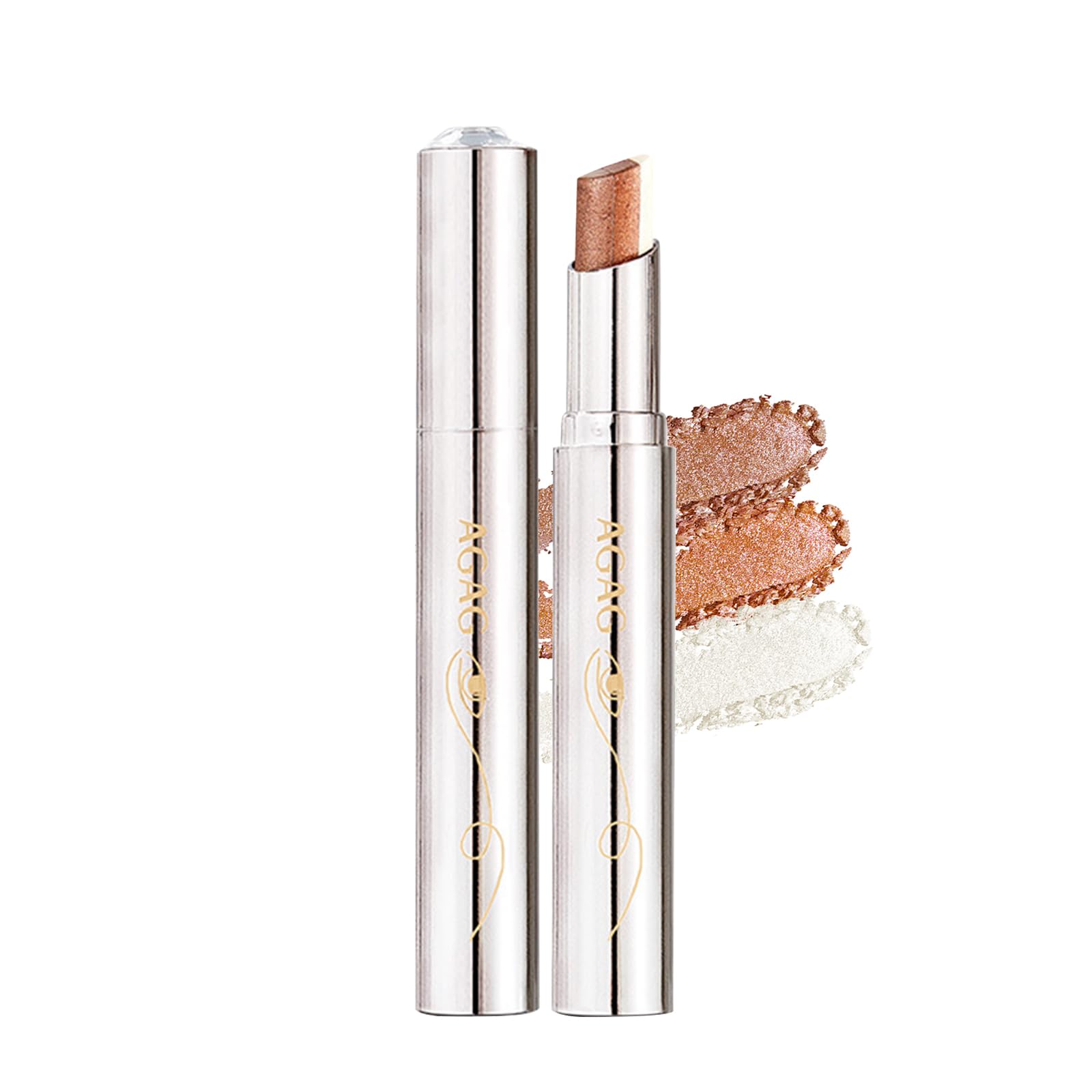 

DayaEmmoTQ Eyeshadow Stick - 3-Color Gradient Eyeshadow Pencil - Shimmering, for Under-Eye Bags, High Adhesion, Waterproof, Sweat & Sebum Resistant,