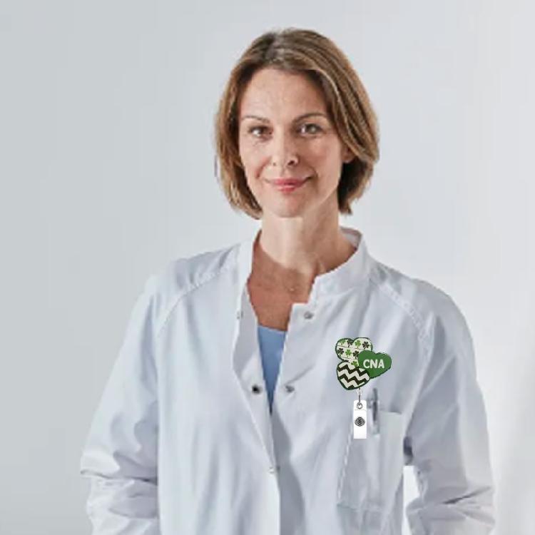 Patrick's Day Badge Holder Retractable Badge Reel with Metal Pocket Clip Doctor Nurse Badge Holder for Office