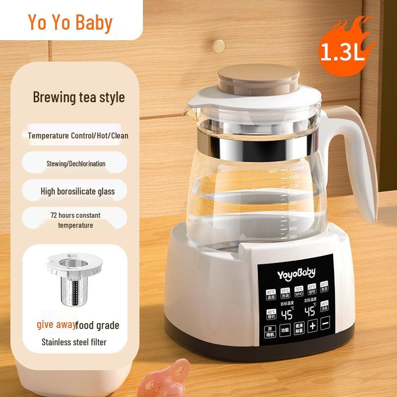 Single Layer Electric Kettle with Constant Temperature & Integrated Tea Maker