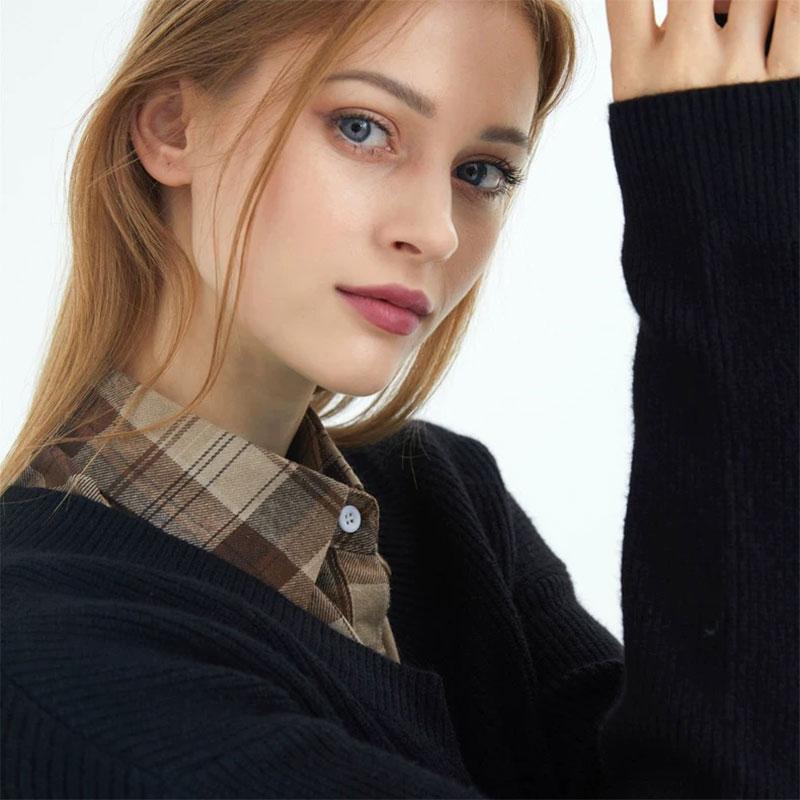 Perfect Match Womens Half-Shirt Dickey Collar Detachable Fake Collars Fashion Classic Plaid Fake Collar For Dresses Blouse Sweater