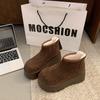 [Fanfna] thick-soled Martin boots for women's 2025 autumn new popular velvet thickened warm snow cotton shoes short boots