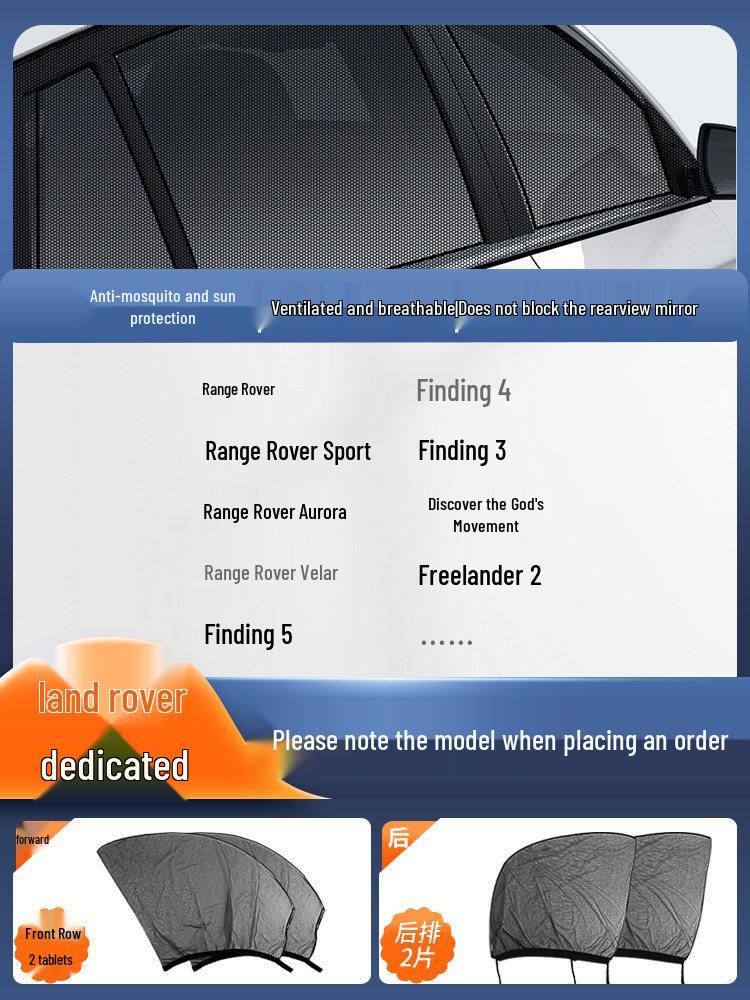 Car Window and Sunroof Anti-Mosquito Mesh: Insect-proof Sun Protection Screen & Curtain.
