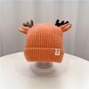 Infants and Toddlers Knitted Wool Hat Autumn and Winter Children's Christmas Antlers Thickened Warm Hat Ear Protector Pullover Hat 2080-1