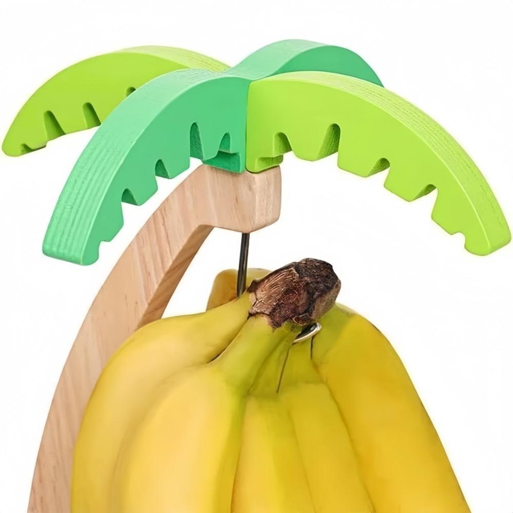 Simulierter Blatt-Dekorations-Frucht-Vertikal-Lagerregal mit Haken Holz-Bananenregal Hängehaken Für Heim-Wohnzimmer-Dekoration