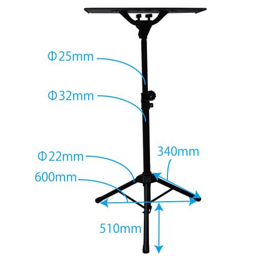 Kikutani KS-203 Adjustable Angle Keyboard Stand for Mini Keyboards, Black