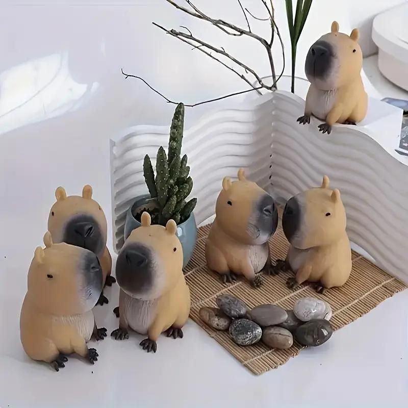 Squishy Cute Capybara Squeezing Toy Soft Relax Animal Fidget for Adults Fun Toys Halloween Christmas Holiday Party Gifts