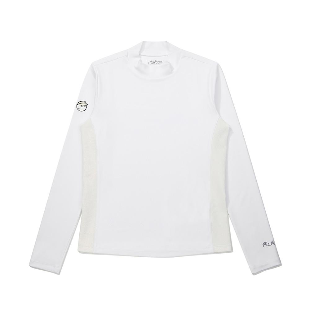 MALBON GOLF Spring Mock Neck Base Layer White (Woman)