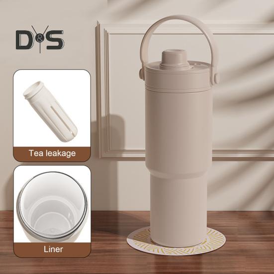 Insulated Vacuum Flask Travel Bottle with Straw Large Capacity BPA Free Food Grade Heat-Insulated Water Bottle Tumbler