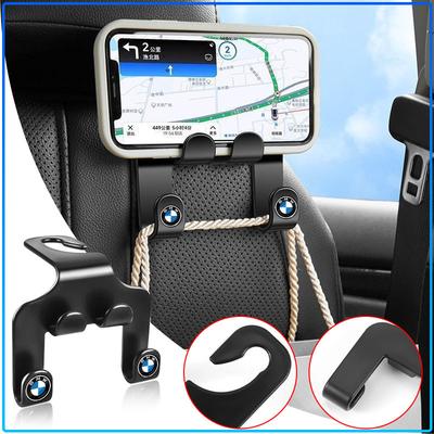 Car Seat Back Hooks Phone Holder Auto Portable Fastener Double Hooks For M Performance 1 3 5 7 Series M3 M4 M5 M6 X1 X3 X5 X6 X7 E30 E34 E36 E39