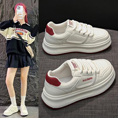 Thick-soled Pine High Shoes Versatile Breathable Little White Shoes Women's Autumn Board Shoes Casual Sports Women's Shoes