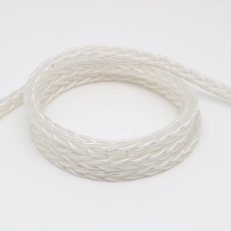 Osmižilový postříbřený měděný kabel pro sluchátka s MMCX, QDC 0.78 a USB Type-C mikrofonem