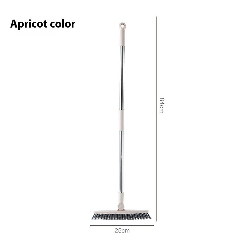 Long Handle Rotating Scrub Brush, Hard Bristle Bathroom Floor Brush for Tub and Tile Cleaning, Without Dead Ends