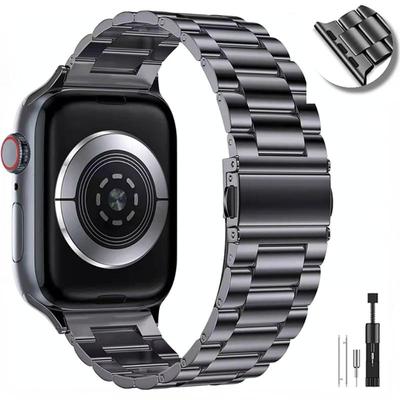 Curea din metal de lux pentru Apple Watch Band 8 7 45mm 41mm Bratara din otel inoxidabil iWatch Ultra 49mm 6 5 4 3 SE 44mm 42mm 40mm Accesorii