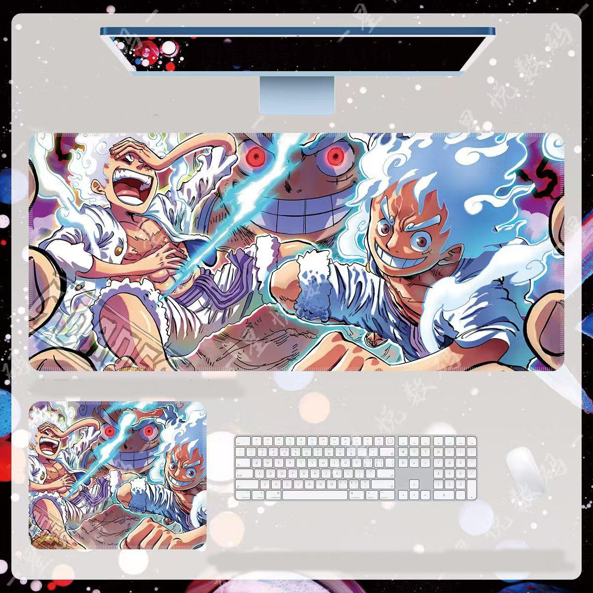 

One Piece, килимок для миші Luffy, килимок для клавіатури та миші, дешево, вишукане, ігрове обладнання, комп’ютерне обладнання, аніме, комікси