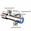 Dual Control Double Outlet Stainless Steel Angle Valve