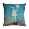 Abstract Fairy Girl Decorative Cushion Cover Linen Pillowcase For Sofa Couch Bedroom Home Living Room Decor 45X45Cm