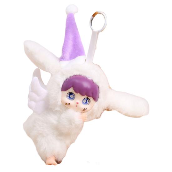 

Виниловая кукла брелок подвеска мини плюшевая пижама девочка ангел шарм для сумки подвеска для кошелька украшение для рюкзака школьной сумки подарок для женщин девочек