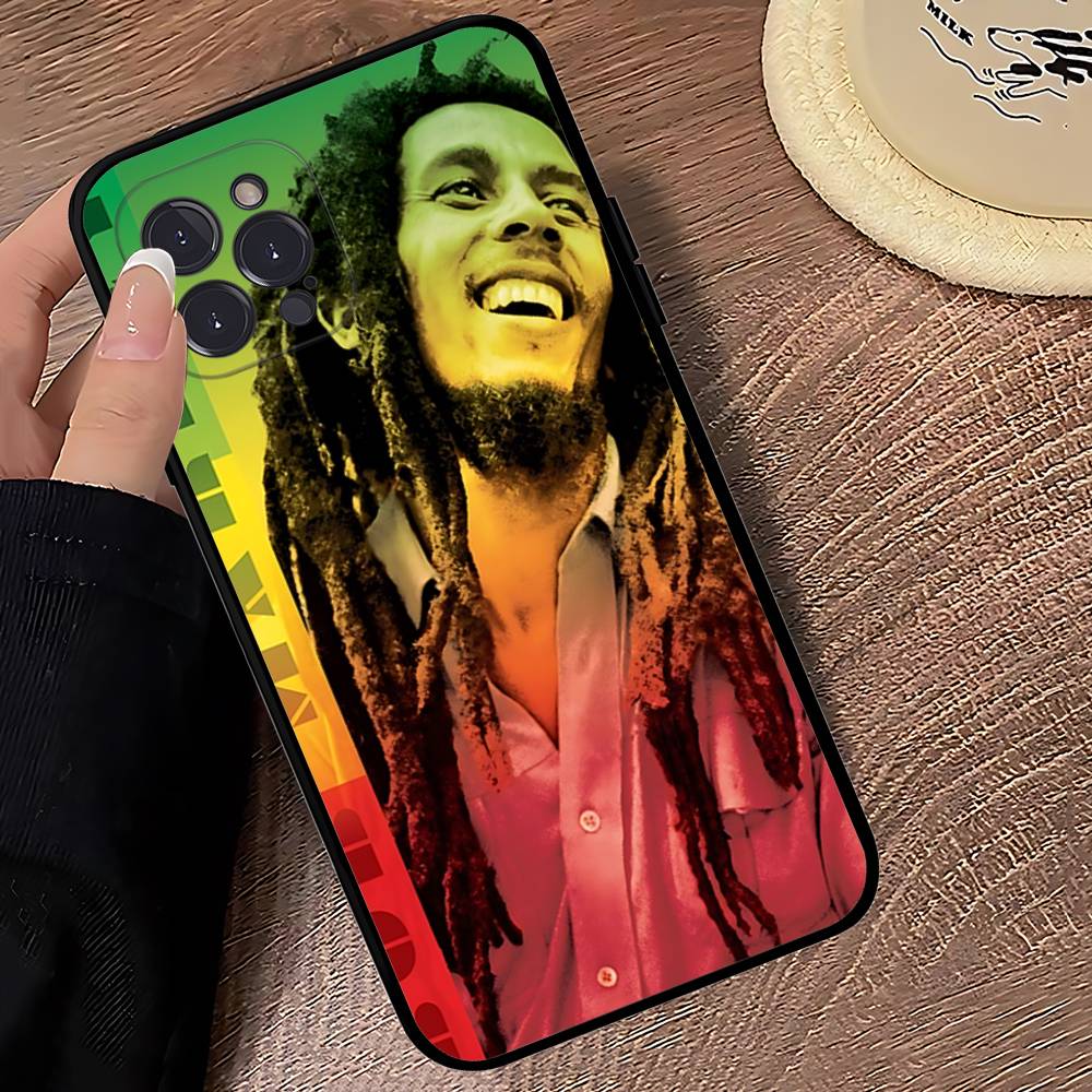 Bob Marley Rasta Löwe Handyhülle Für IPhone 16 15 14 13 12 11 17 Pro Max Einfachheit Rückseite TPU Weiche Hülle