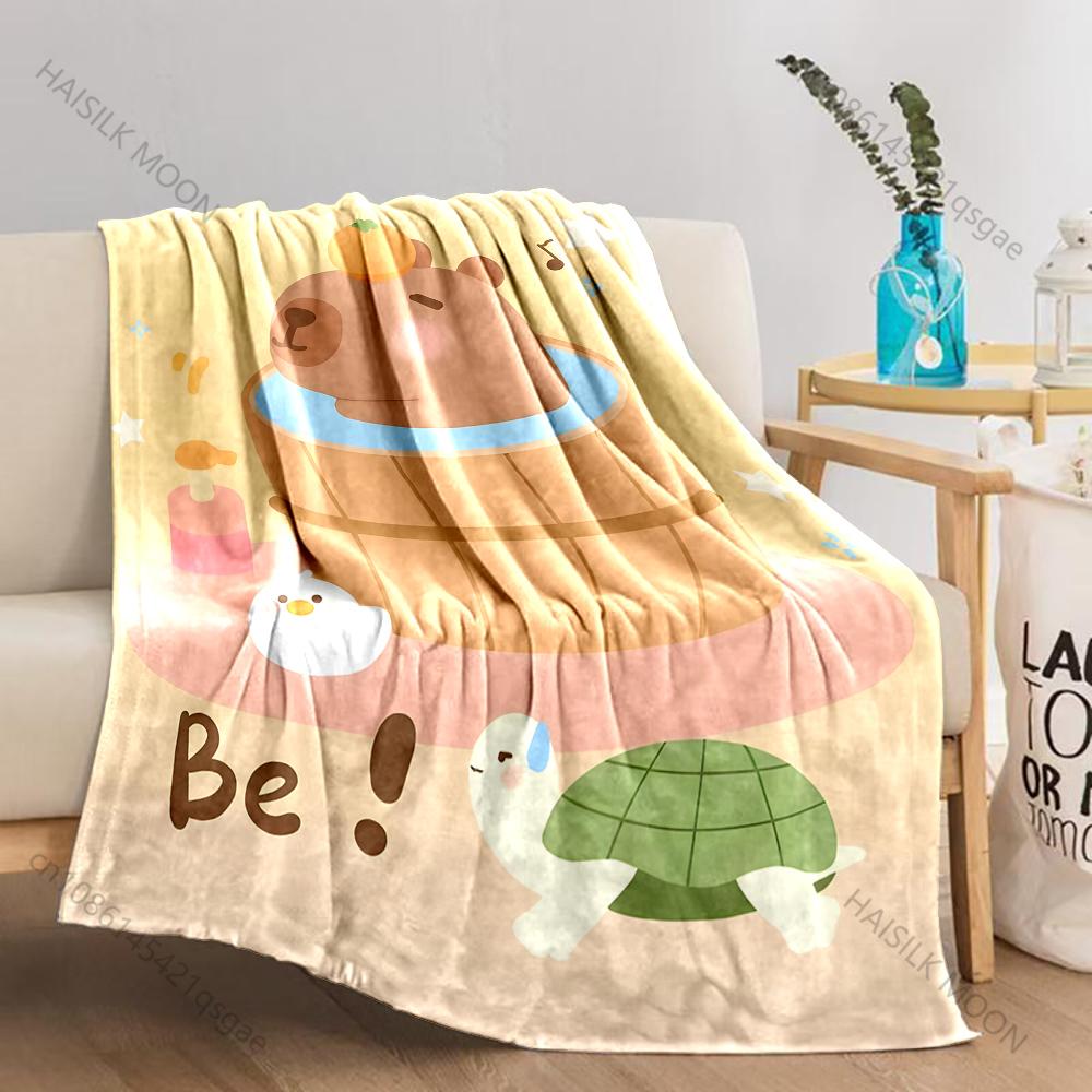 Verschiedene Größen Capybara Cartoon Decke Warm Weich Flauschig Überwurf King Size Luxus Überwurf Kinder Erwachsener Bett Sofa Decke Reise Überwurf