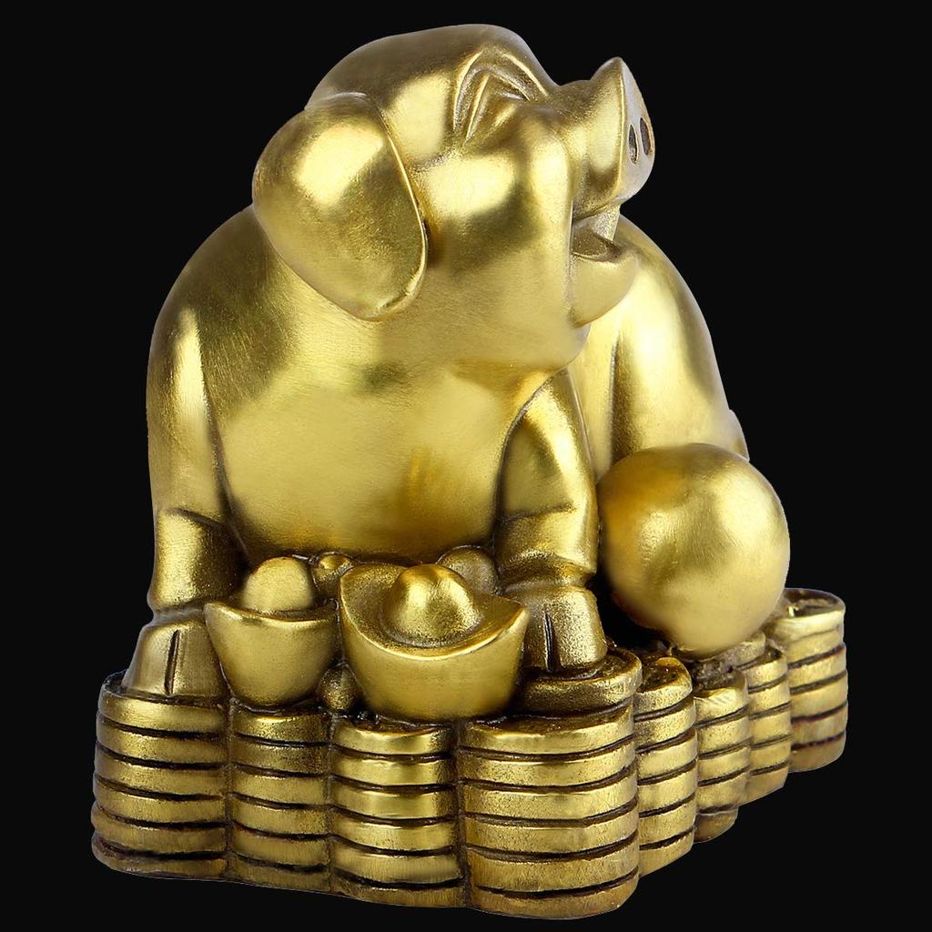 Money Pig Laughing Pig Zodiac Pig Guy Zodiac Figurine Good Luck Prayer Lucky Goods Good Luck New Year Celebration Protect Peace Happiness Increase