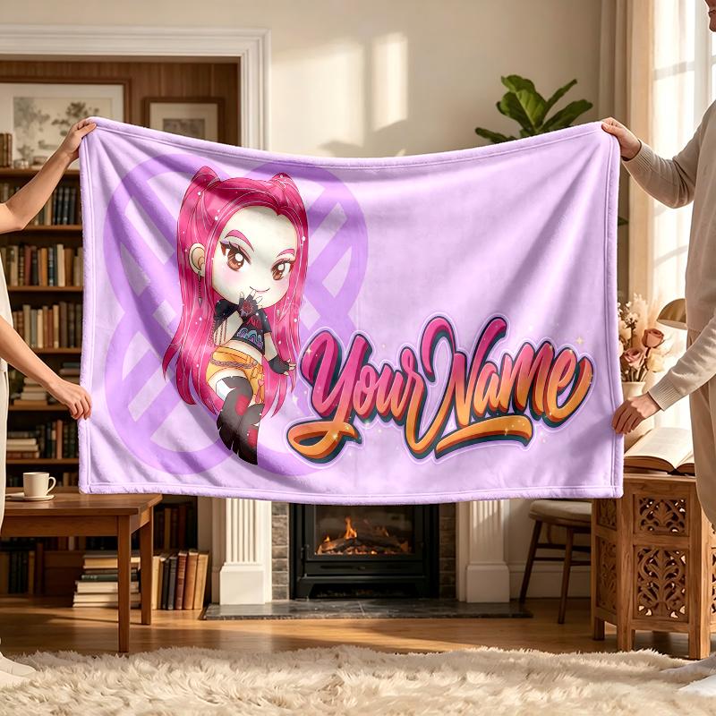 Mira (23) Personalized Name Blanket Soft Cozy Gift for Sofa Bed Couch Home Decoration