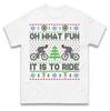 Oh What Fun It Is To Ride BMX Bicycle Christmas T Shirt Tshirt Mens Womens Unisex Tops Tees